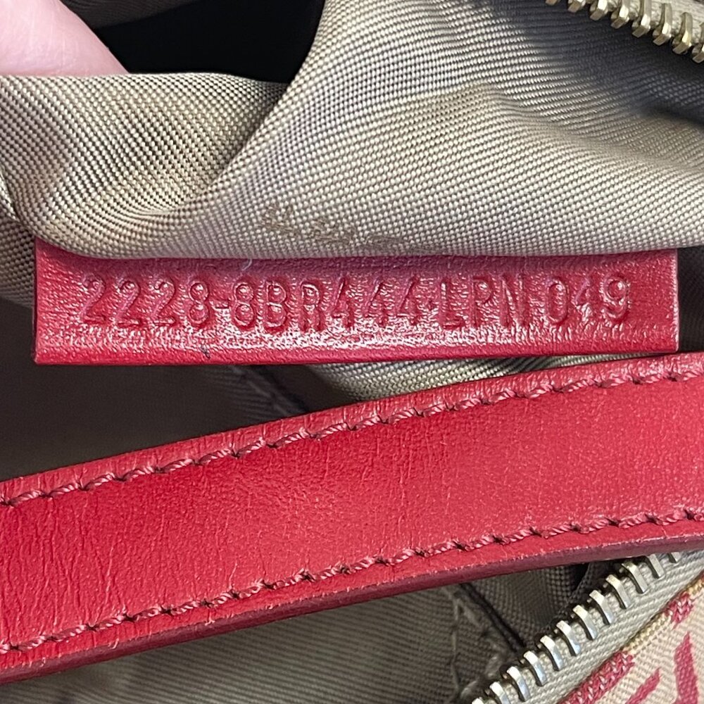 Fendi Vintage Zucchino Baguette Shoulder Bag - Red - Preowned - Picture 7 of 11
